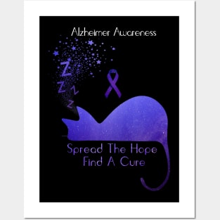 Alzheimer Awareness Spread The Hope Find A Cure Gift Posters and Art